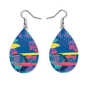 Abstract Teardrop Earrings